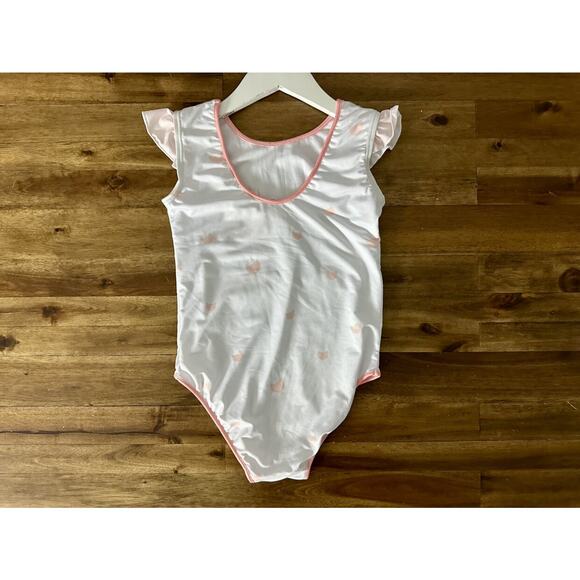 NWT SweetHoney Sleeveless Skirted Leotard Wild Side Cat Pink White Ruffle 10 - Picture 4 of 8